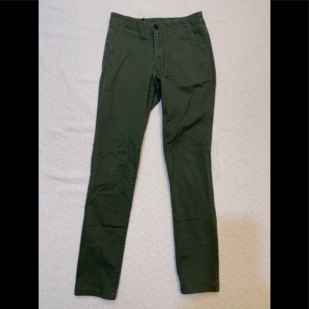 AX Armani Exchange Men Slim Fit Coupe Green Pants, Size 28 R  30 Inseam